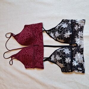 PINK Velvet Bralet Bundle S
